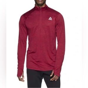 Reebok Burgundy Quarter Zip Pullover
